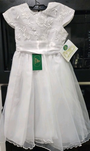 Girls white organza - white, dress
