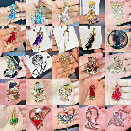 Beauty lady brooch figure - lady,